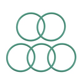 uxcell Fluorine Rubber O-Rings, 30mm OD 27mm ID 1.5mm Width FKM Seal Gasket for Machinery Plumbing, Green, Pack of 5