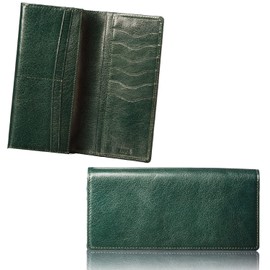 Rinle Men's Long Wallet, Genuine Leather, Bifold Wallet, Thin YKK Zipper, Large Capacity, Buffalo Leather, Coin Purse Included, Father's Day, Gift Box Included, green
