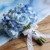 Bmpzery Something Blue Gift for Bride, Bridal Bouquet Charm -