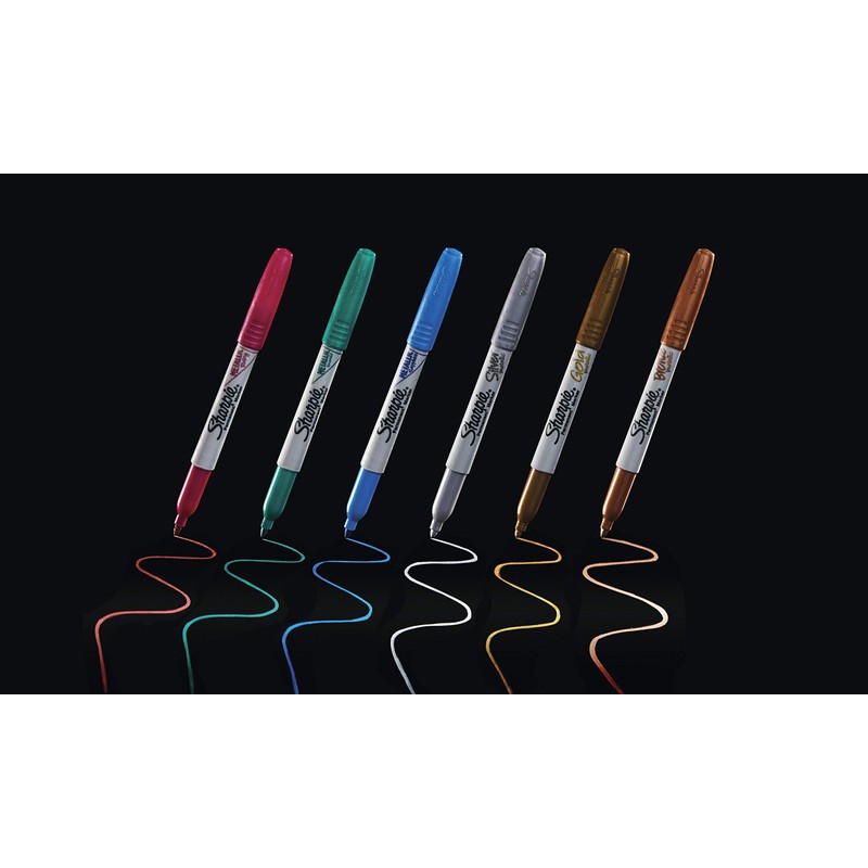 Sharpie Fine Metallic Permanent Marker - Gold/Silver/Bronze (Pack of 3)