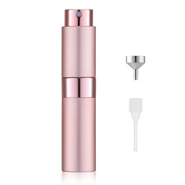 LISAPACK 8ML Atomizer Perfume Spray Bottle for Travel, Empty Refillable Cologne Dispenser, Portable Sprayer (Pink)