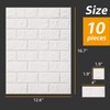 Art3d 30 Pcs 3D Foam Brick Wall Panels, White