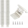 60 PCS Inset Hinges, 3/8" Silver Metal Cabinet Door Hinges,