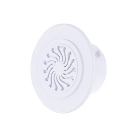 FOCMKEAS Round Air Vent, Adjustable PP Vent Cover, Opening Size 100-110mm(3.9"-4.3"), White Louver Grille Vent Fit for Bathroom, Office, Kitchen Bedroom, Ventilation Use