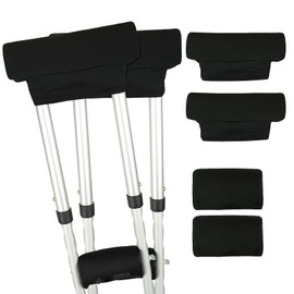 JunHa Premium Crutch Pads & Hand Grips,Universal Underarm Crutch Pad Cover Set,Comfortable and Breathable Accessories for Adult and Teen Walking Canes