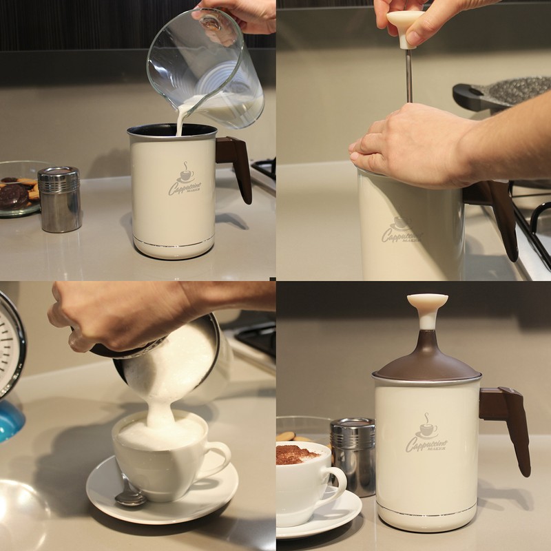 PEDRINI 02CF043 Milchschäumer, Aluminium, Gelb, 11 cm