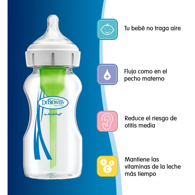 Dr. Brown's Anti Colic Wide Mouth 150ml Clear Baby Bottle