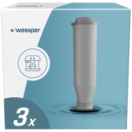 Wessper Water Filter Cartridges for Fully Automatic Coffee Machines, Water Filter - Compatible with Krups F088, Nivona, Siemens, Bosch, AEG Coffee Machines - Pack of 3