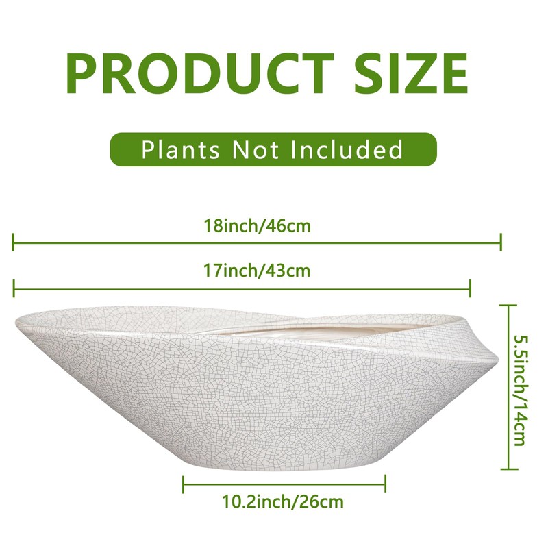 EPFamily Bonsai Pots - 18 Inch Ceramic Plant Pot for