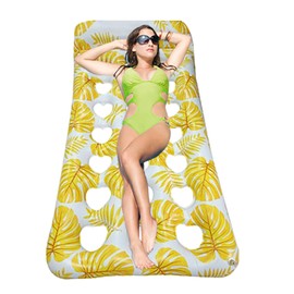 CAWKAY Float Mat on the Water, Hammock, Backrest, Water Sofa, For the Sea, Pool, Water Play, Beach, Beach Goods (Yellow)
