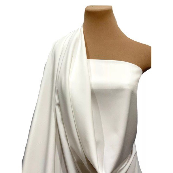 PEACH SKIN FAILLE POLYESTER 60" IVORY FABRIC BY THE YARD,