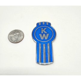 KW kenworth kw emblem metal truck semi chrome blue