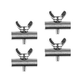 Bojueshaw 4pcs Stainless Steel Awning Rail Stoppers Kit,Anti-slip End Blocking Clamps with M4 Eye Nuts for Caravan Motorhome Tent Canopy