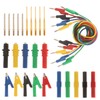30Pcs Banana Plug Silicone Test Leads Kit, 4mm Stackable Banana