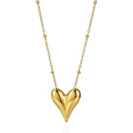 14K Gold Heart Necklace for Women Boho stainless steel waterproof Cute Dainty Love Pendant Necklaces for Women - Color: Styie-10