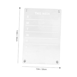 LABRIMP Practical Magnetic Schedule Board Erasable Transparent Acrylic Reminder for Refrigerator for Do Lists Notes Organizing Daily Tasks