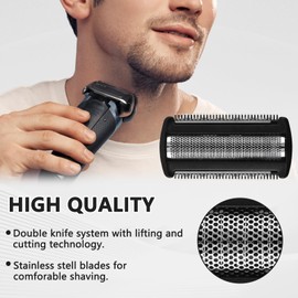 Replacement Blades for Bodygroom Pack of 2 Replacement Blades for Bodygroom Series Shaving Head for Bodygroom Series Compatible Models with BodyGroom S3000 BG3010, BG30xx (Black)