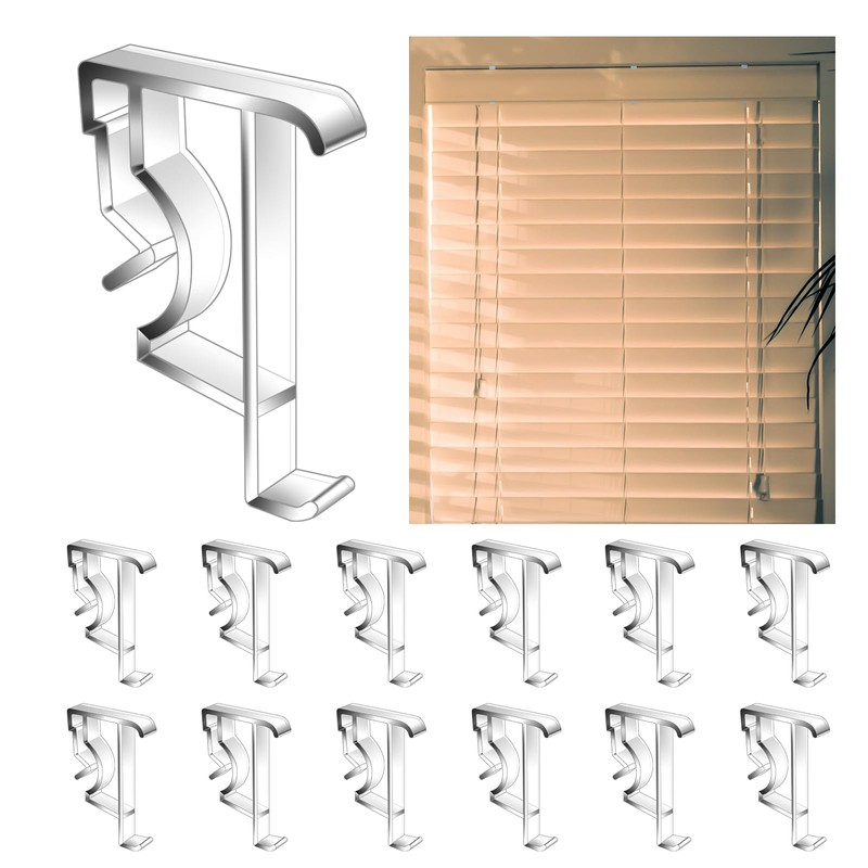 Clear Plastic Hidden Blind Clip Replacements, 12 PCS, Fits 2