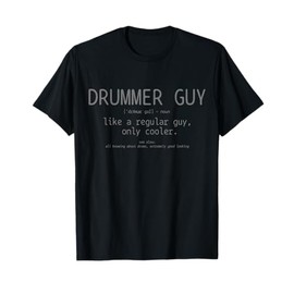 Drummer Guy Definition Funny Vintage Drums Drumming T-Shirt