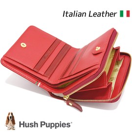 Hush Puppy HP2066 Wallet, Bifold Wallet, Coin Pocket, Round Zipper, Lux, Cowhide Leather, Cashless, Compact, Mini Wallet, Smart Wallet (Black (10)), black (10)