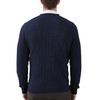 Kallspin Men's Cardigan Sweater Wool Blend Cable Knit V Neck
