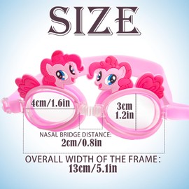 LHLZNB swimming goggles kids for Age 3-14 Years Old Kids comfortable kids swimming goggles & swim goggles for boys & girls, UV Protection， perfect for toddlers to children (Pink Pony)
