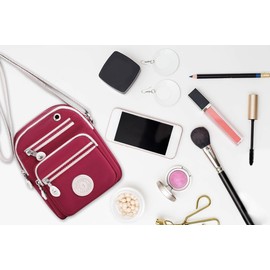 FAVORTALK Crossbody Bag for Women with Multiple Pockets Small Shoulder Bag Phone Bag Waterproof with Adjustable Strap for Travel Shopping Outing Work Strolling - B36109