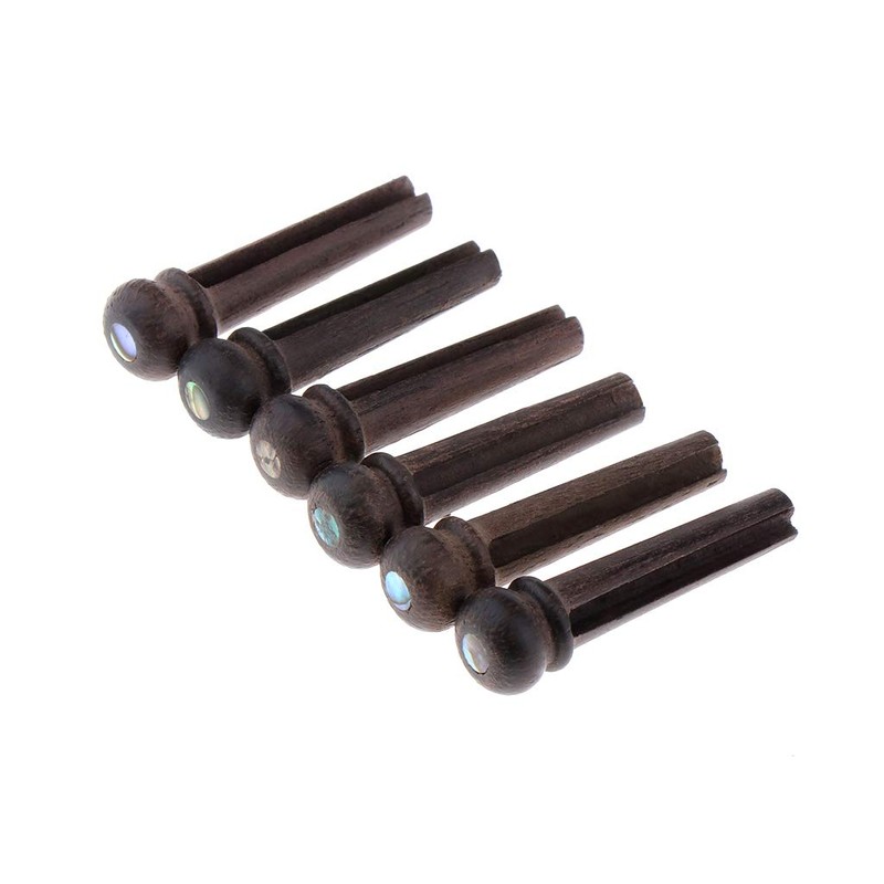 Alnicov 6PCS Guitar Bridge Pins,Rosewood Pins,Guitar Replacement Parts