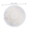MAGICLULU Beach Towel Circle Microfiber White Beach Towel Mandala Tapestry