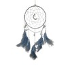 Sparklesphere, Dream Catcher, Grey with Crescent Moon, Feather Wall Hanging