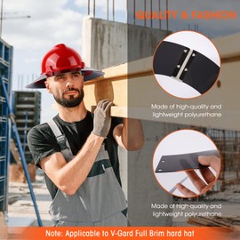 Glosaie Premium Hard Hat Visor Fits Standard V-Gard Full Brim Attachment for Men or Women Working Outside