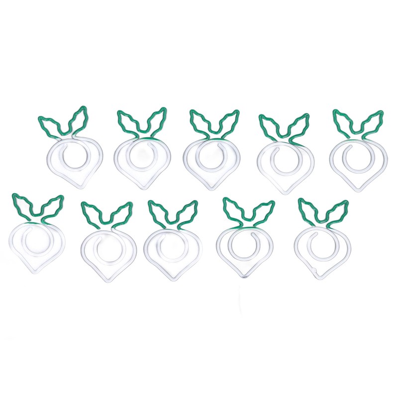 100 Pcs Shaped Paper Clips 2 Color Metal Material Light