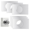 Bagentry 6 Pieces Rectangular Door Reinforcement Plate Stainless Steel, Handle
