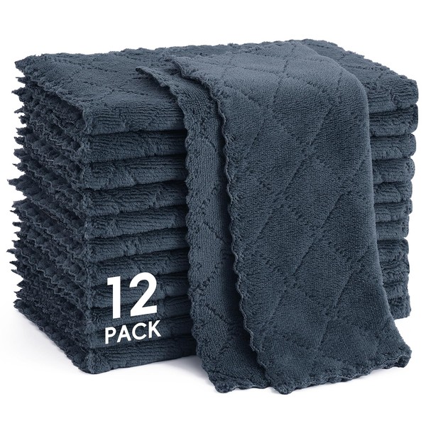 Moosfor Cleaning Cloths, Microfibre Cloths, Washable Cleaning Cloths, Microfibre, Soft,