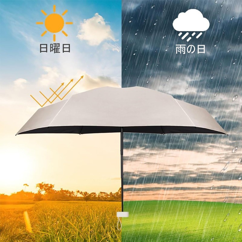 Folding Umbrella, Parasol, UV Protection, 100% Light Blocking, Folding Umbrella,