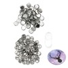 100 Sets Blank Button Badge Parts Set Round Shape Rust