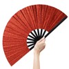 YOIYINI Line Dance Popping Fan,13 Inches Clacking Fans for Line