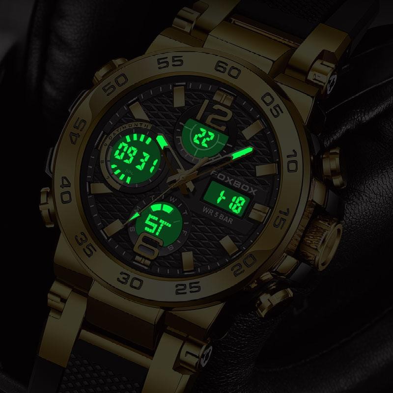 LIGE FOXBOX Men's Fashion Sport Watch with Waterproof Calendar Springtok