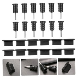 jojofuny 36pairs Type-c Dust Plugs USB Port Covers Anti-dust Headphone Jack Stoppers Easy to Install Compatible All Type-