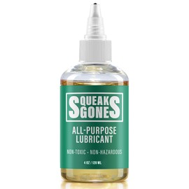 Squeaks Gone Planet Safe Multi-Purpose Penetrating Oil (4oz) for Door Hinges, Sewing Machines, Gym Equipment, Fans, Clocks Rust Removal, Lubrication Long-Lasting Formula Oil Replacement Fix Any Squeak