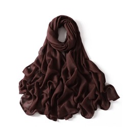 Txameru Women's Hijab Viscose Hijab for Women Muslim Cotton Hijab Fashion Hijab Scarf (Coffee)