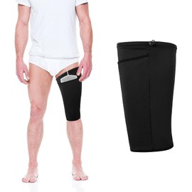 Catheter Leg Bag Holder, Catheter Sleeve Urine Leg Bag Fix Catheter Sleeves, Foley Catheter Bag Holder Leg Strap, Urinary Drainage Bag Cover for Men & Women, Patented Product, M