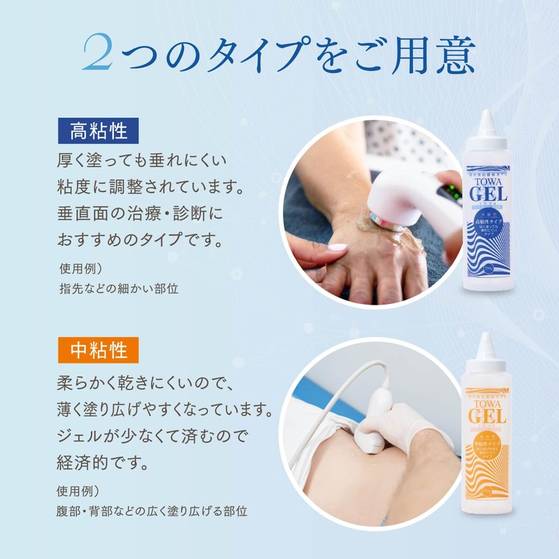 【3本セット】純国産超音波ゲル TOWAゲル（中粘性タイプ） 250g エコーゼリー 詰替用ボトル付き 超音波検査ゼリー 超音波診断用ゼリー 超音波ジェル ハード 医療