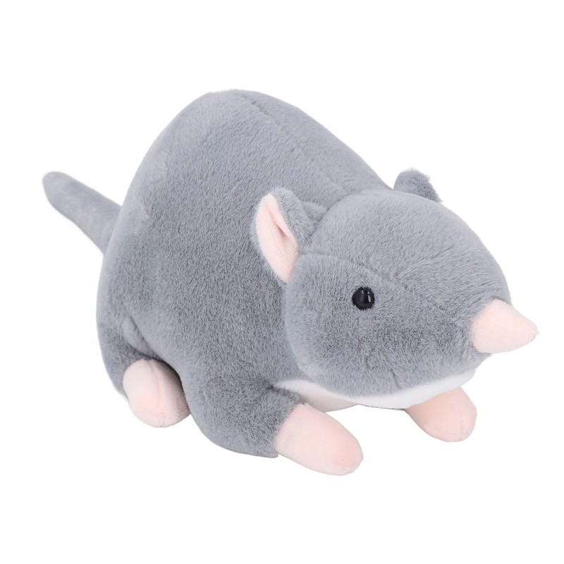 Plush Mouse Toy Funny High Simulation Gray Stuffed Mouse Animal