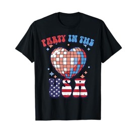 4th Of July Party USA Disco American Girls Kids Women T-Shirt