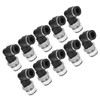 10Pcs Pneumatic Connectors L Shape Right Angle External Thread Quick