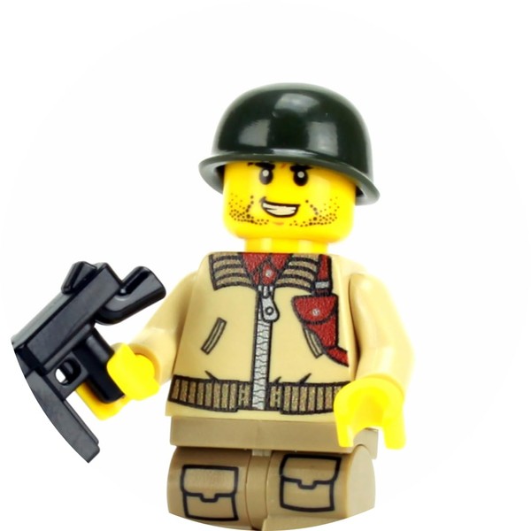 Battle Brick US Army WW2 Army Tank Driver Custom Minifigure