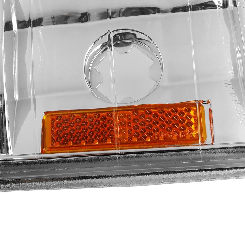 SPEC-D TUNING Chrome Housing Clear Lens 4PC Corner Lights Compatible