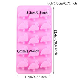EPYHREHM 15 Cavity Flamingo Silicone Chocolate Molds For Chocolate Hard Candy Set Of 2