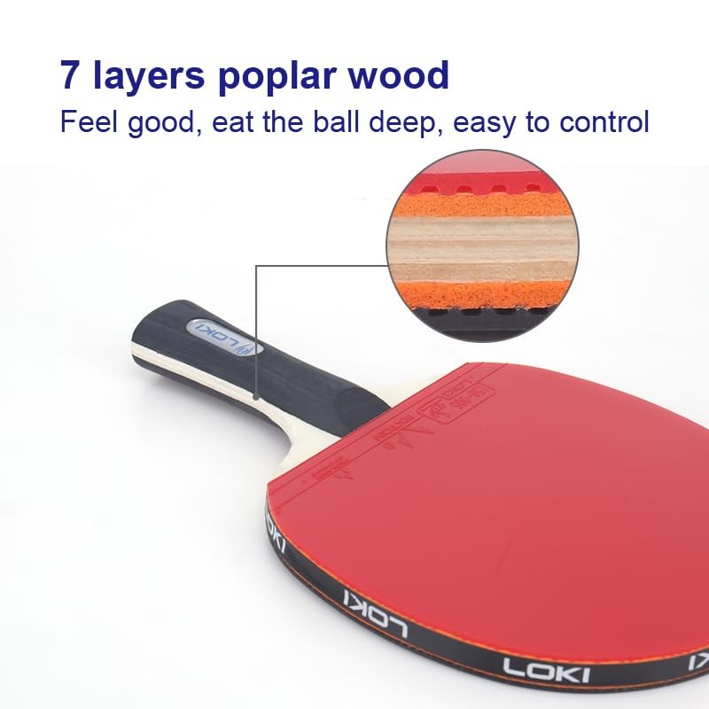 LOKI Table Tennis Bat Set Duo - 2 Bats with
